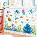 Nursery Aquarium ocean deep water sea For Kids Room Home Decoration Cartoon baby children cartoon bedroom room decor wall stickers removable kids nursery decal sticker Wall Decoration Stickers wall decor. 