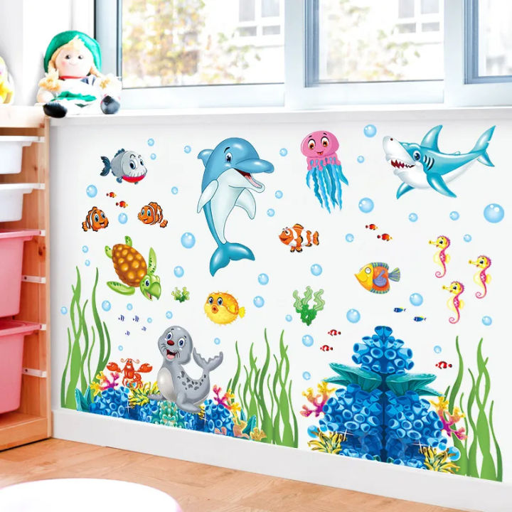 Nursery%20Aquarium%20ocean%20deep%20water%20sea%20For%20Kids%20Room%20Home%20Decoration%20Cartoon%20baby%20children%20cartoon%20bedroom%20room%20decor%20wall%20stickers%20removable%20kids%20nursery%20decal%20sticker%20Wall%20Decoration%20Stickers%20wall%20decor%20-%20Image%204