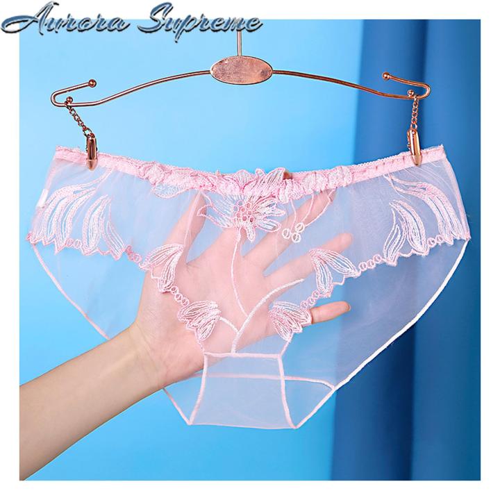 Transparent Briefs Lace Ultra-thin Clear Perspective Female Underwear