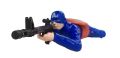 Captain America Crawling Man Toy / 2xAA 1.5V Battery Operating / Gun Fire Red Lighting / DA DA DA Gun Fire Sound Effects. 