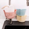 Kitchen Cutlery Drainge Drying Shelf Multifunction Toiletry Makeup Box Strong Bearing Organizer Removable Faucet Item Rack Snap-on Sink Storage Basket. 