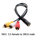 3.5mm to RCA AV Audio Video Output Cable AUX Cable Cord 3RCA Jack a 6RCA Splitter AV TV DVD Cable adaptador. 
