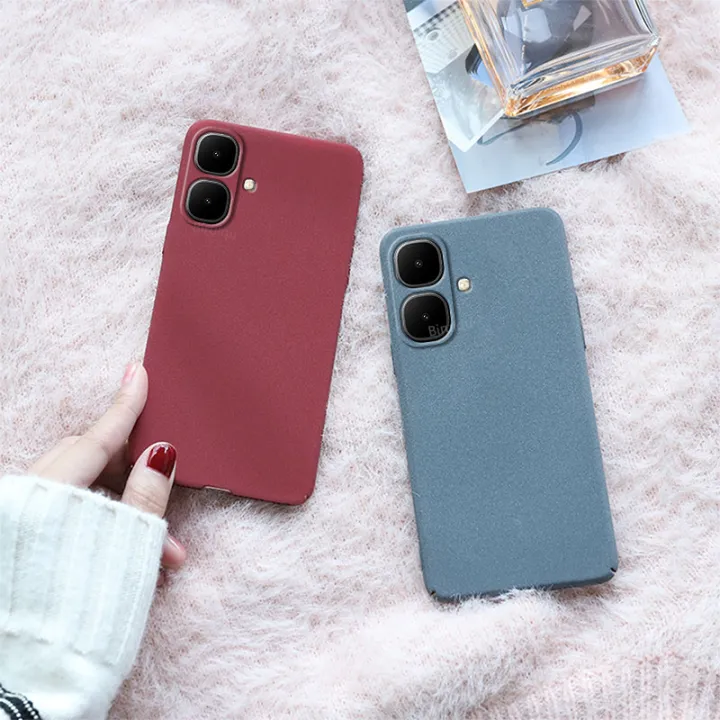 (Free%20Tempered%20Glass)Biruiqu%20For%20Infinix%20Smart%2010%20Shockproof%20Anti%20Slip%20Soft%20TPU%20Sandstone%20Matte%20Back%20Case%20Cover%20-%20Image%203
