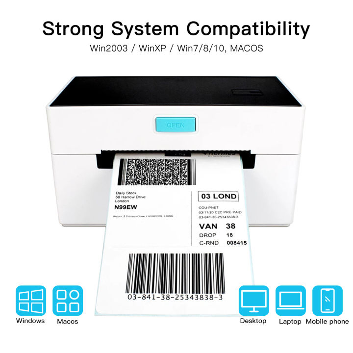 Label 3900 Desktop ther-mal Label Printer for 4x6 Shipping Package Label Maker ...