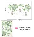 Three Cages Green Leaf with bird Flower Border Wall Decoration Sticker TV Frame Sticker Kitchen Living Room Decoration Star Room Deco wall stickers Stars Tree Wedding nursery decorative. 