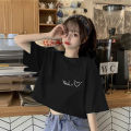 Summer Korean Style Short Sleeve T Women's T-shirt New Design Sense Niche Cropped Sweet Hot Girl All-Matching Printed Top ins Tide. 