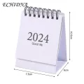 Calendar for Planing Event Log 2024 Mini Desk Calendar Spiral Coil Monthly Planner for Events Logs Office School Supplies Desk Calendar 2024. 