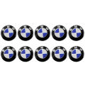 【Miga Plaza】Xuming 10pcs 14mm Car Key Remote Control Shell Decal Car Key Sticker for BMW X1 X3 X5 X6 M3 M5 M6 E36 E39 E46 E60 E90 E91 Car Accessories. 