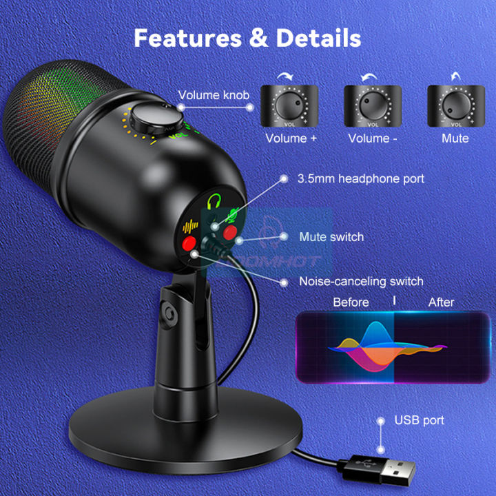 DoomHot%20USB%20Microphone%20PC%20Condenser%20Microphone%20Desktop%20RGB%20Lighting%20Microphone%20Volume%20Control%20Mic%20Plug%20and%20Play%20Mic%20Professional%20Gaming%20Mic%20with%20Mute%20Button%20Effect%20for%20Streaming%20Podcast%20Studio%20Recording%20Conference%20Call%20-%20Image%2010