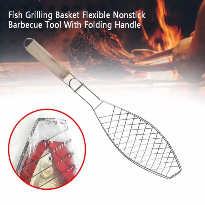 Stainless%20Steel%20BBQ%20Barbeque%20Fish%20Grill%20Net%20Basket,%20Standard,%20Silver%20%20Barbeque%20Fish%20Grill,%20Net%20Bbq%20Tool%20-%20Silver%20-%20Image%205