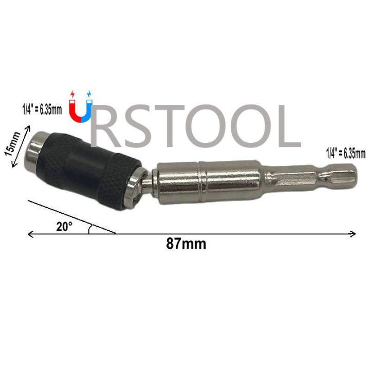1/4" Hex Magnetic Screw Drill Tip Drill Screw Tool Quick Change Locking ...