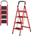 4 Steps ladder (RED) big steps with Safety clip lock. 