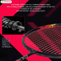 ALP ZJA88 5U 100% Full Carbon Fiber Tungsten Steel Process Titanium Alloy Slub Super Light Badminton Racket With Free String Tension 32Lbs Strung Reket Raket Badminton For Training. 
