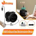 USB Adjustable Speed Solder Smoke Absorber ESD Fume Extractor Fan Pipe Duct Exhuast Fan with 1M Pipe Tub Ventilation Fan. 