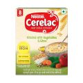CERELAC Baby Cereal with Milk , Khichdi with Vegetables & Ghee , From 8 to 24 Months ,Stage 2, Source of Iron & Protein , 300g Bag-In-Box Pack. 