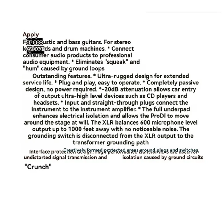 PRO%20D1%20Audio%20Isolator%20Mixer%20Microphone%20Common%20Ground%20Filter%20Bass%20Guitar%20DI%20Box%20Instrument%20Sensor%20-%20Image%204