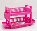 Plastic Plate Holder / Dish Rack Premium Quality 2 Layers Multi-Purpose Kitchen Organizer. 