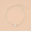 Women's Anklet Bohemian Layered Heart Anklet 2025 Summer Beach Anklets On Foot Ankle Bracelets For Women Leg Chain. 