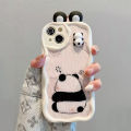 Phone Case For Samsung Galaxy A15 A14 A13 4G 5G A21S A22 A05 A05S A04S A04 A04E A02 A02S A03 Core Back Cover Casing Fashion 3D Wavy Curved Edge Cartoon 3D Cute Panda Doll Ears Creative Silicone Protection Shockproof Soft Back Cover. 