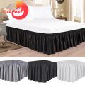 Bed Skirt with Ruffles Silky Luxurious Bed Skirt Easy Fit Non-fading Ruffles Elastic Wrap Around Bed Skirt for Southeast Asian Buyers No Shrinkage Bed Skirt. 