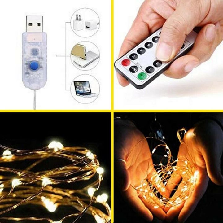 USB%2010M%208%20Modes%20100%20LED%20String%20Light/Fairy%20String%20Light%20Christmas%20Waterproof%20Copper%20Wire%20LED%20String%20Fairy%20Light%20Battery%20Powered%20Remote%20Control%20%20for%20Wedding%20Christmas%20Decor%20-%20Image%206