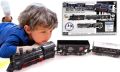 Rail King Intelligent Classical Train Set with Tracks (13 Pieces) - Classical Choo Choo Train with Light & Sound High-Speed Battery Operated Train Toy Set Game with Tracks and Signals for Kids. 