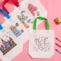 1/5pcs DIY Graffiti Bag with Markers Handmade Painting Non-Woven Bag for Children Arts Crafts Color Filling Drawing Toys Gifts. 