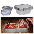 10pcs 750ml Rectangular Tinfoil BBQ Special Thickened Bowl Tray And For Baking Disposable Aluminum Foil Packaging Box.. 
