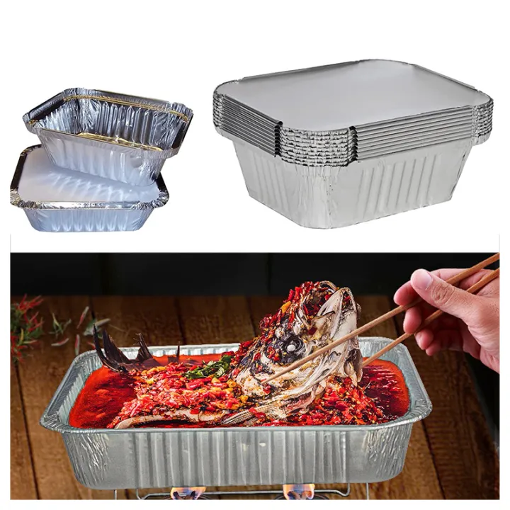 10pcs%20750ml%20Rectangular%20Tinfoil%20BBQ%20Special%20Thickened%20Bowl%20Tray%20And%20For%20Baking%20Disposable%20Aluminum%20Foil%20Packaging%20Box.%20-%20Image%208