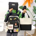5pcs Cute Kawaii School Backpack for Girls Teenage Children Schoolbag Women Shoulder Aesthetic Backpacks Large Capacity Book Bag. 