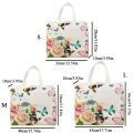 【ALLGOOD】1PC New Folding Takeaway Bag Flower Printing Fabric Reusable Shopping Bag Large Capacity Travel Grocery Folding Bags. 