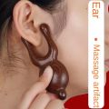 Sandalwood ear rubbing nose scraping massager Eye protection relieves acupoint pulling tendon stick 檀木搓耳朵刮鼻子按摩器护眼缓解点穴拨筋棒. 