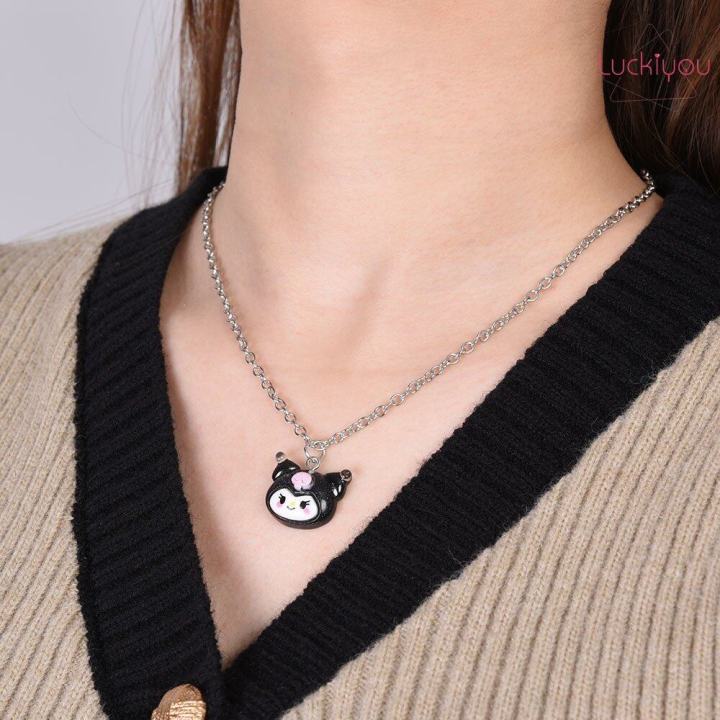 %E3%80%90Luckiyou%E3%80%91Personality%20Sanrio%20Kawaii%20Kuromi%20Pendant%20Necklace%20Cute%20Creative%20Cartoon%20Clavicle%20Chain%20Girlfriends%20Couple%20Popular%20Accessories%20-%20Image%203