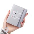 Korean Cute Cartoon Cat Women Wallets Small Credit Holder Wallets Pu Girls Portable S Wallet Purses S T9z6. 