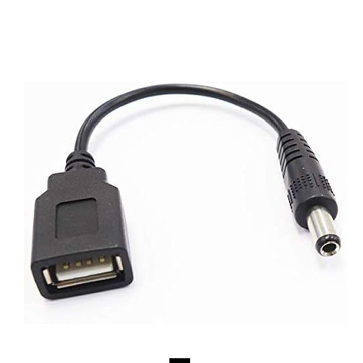 DC 5.5mm x 2.1mm Male to USB Female Adapter Power charging Cable DC5.5.X2.1 mm USB Type A Female Connector Cable Cp-1-48_110B