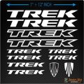 TREK Push Bike Cycle Stickers Mountain Bike Luminous Reflective & PVC Plotter Cutting Stickers 11 Piece Full Set. 