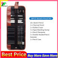 29PCS Pencil Set Drawing Sketching Charcoal Pencil Art Professional Art Supplies with Storage Pouch Bag Portrait Drawing Tool Great Gift for Adults Students Beginners And Artists. 