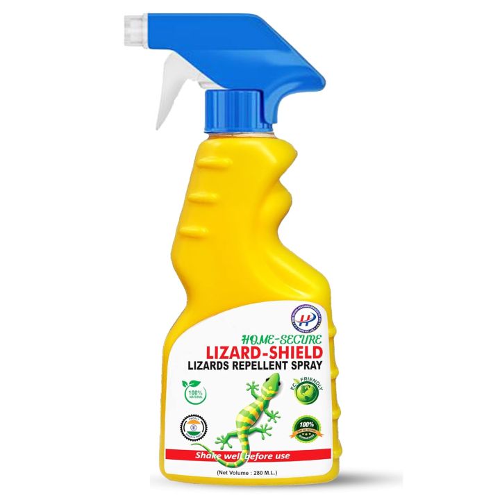 Lizard-Shield Lizard Repellent 280 ml | Natural Herbal Anti Lizard Spray | Cehmical Free Pest Repellent, Made with Plants Oil, Up to 90 Days Protection From Lizards