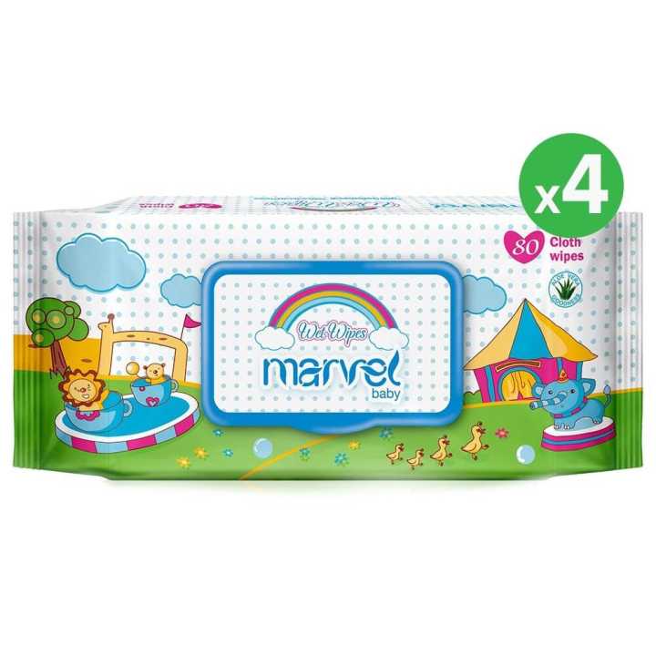 Marvel Baby Wet Wipes - 320 Pcs (with Lid)