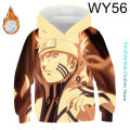 Naruto Children's Clothing Baby Boys Hoodies Men Women Clothes Kakashi Japanese Anime Boys Sasuke Costume. 