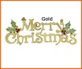 Christmas Hanging Board Merry Christmas Signs, Decorative Glittery Hanging Signs，Gold Merry Christmas Tree Wreath Decorations Accessories Hanging Ornaments (Gold, 14cm). 