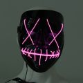 LED Light up Flash EL Wire DJ Party Raver Scary Mask Halloween Costume Cosplay Pink. 