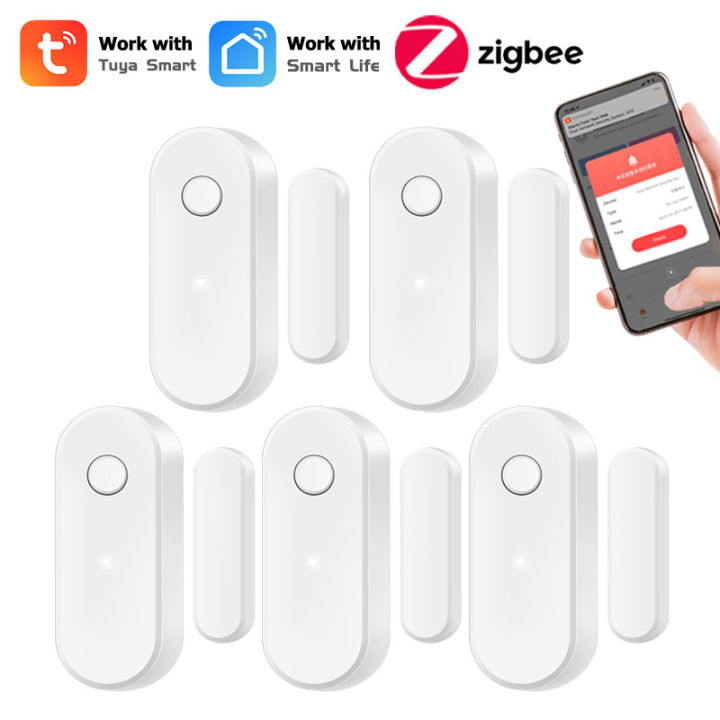 Tuya Zigbee Door Window Sensor Home Security Alarm Open Closed Smart ...