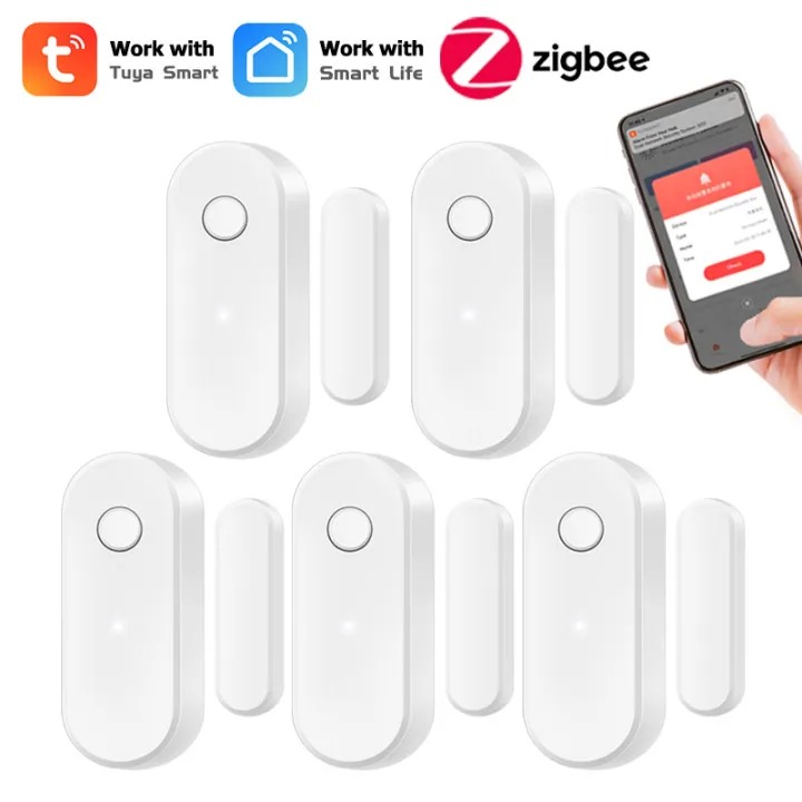 Tuya Zigbee Door Window Sensor Home Security Alarm Open Closed Smart ...