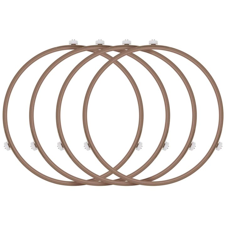 FS-4Pack Microwave Roller Ring Microwave Oven Turntable Ring Plate Tray Support Ring for Glass Plate Tray Supporting