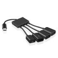 OTG Type-C USB Power Charging Hub USB 3.1 Type C Hub to 4 USB 2.0 Port Hub. 