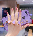 For OPPO A12 Back Cover + Love Heart Bracelet Luxury Glossy Shiny Plating Bumper Ladies Case Soft Silicone Protective Phone Cases. 