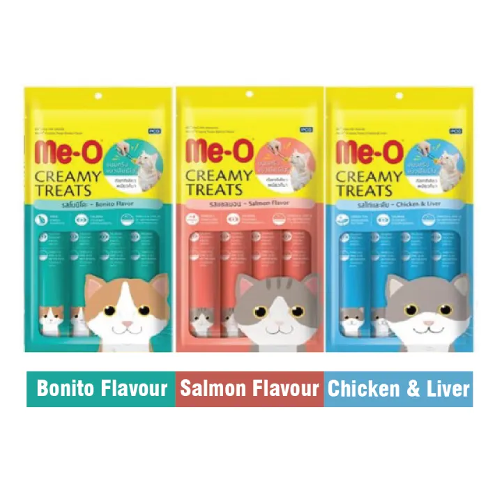 Me-O Creamy Treats Mixed Pack Flavours 60g X 3 Snacks
