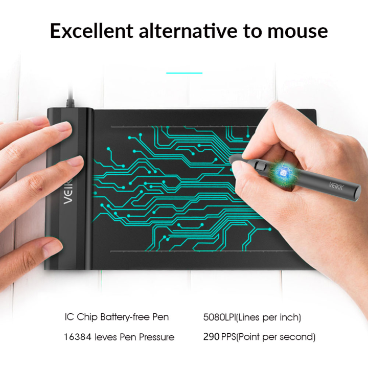 VEIKK%20S640%206%20x%204%20inch%20Ultra-Thin%20Easy%20Carrying%20Pen%20Tablet%20Graphics%20Drawing%20Tablet%20Support%20Androidphone%20Digital%20Drawing%20Writing%20Pad%20with%2016384%20Levels%20Pressure%20Sensitivity%20Battery-Free%20Pen%20-%20Image%207