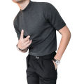 Men Basic T-shirts, Short Sleeve Pullover Tops Solid Color Slim Fit Turtleneck Tee Tops. 